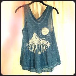 ❄️SALE❄️ Blue loose tank top